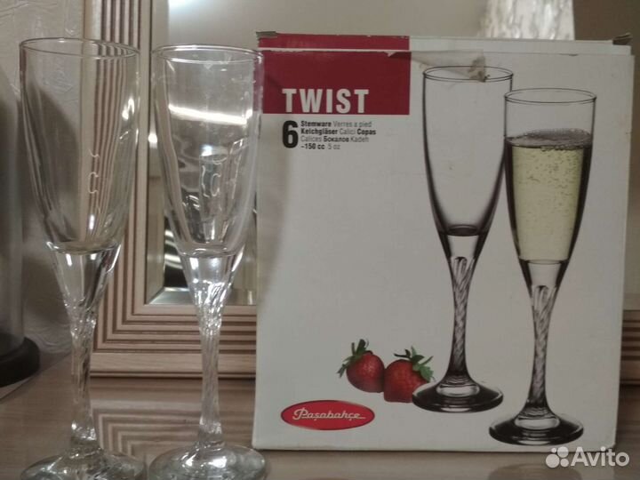 Фужеры Турция 6шт и 2шт/Стопки барные