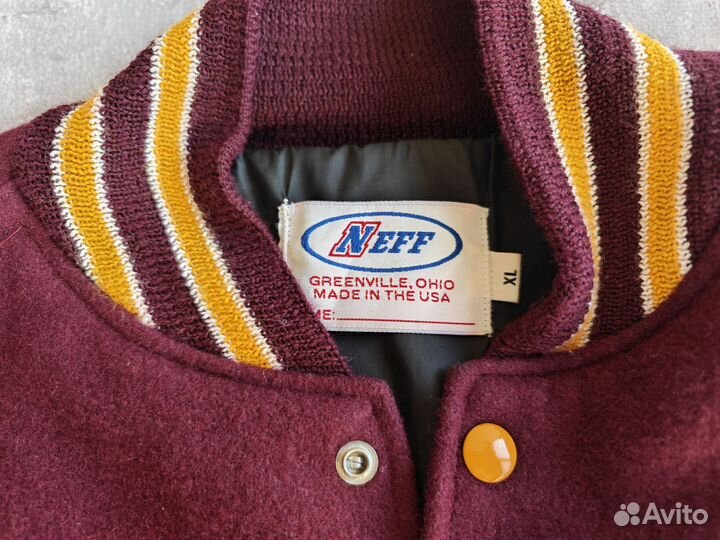 Бомбер Винтаж USA Шерсть 90'S Neff