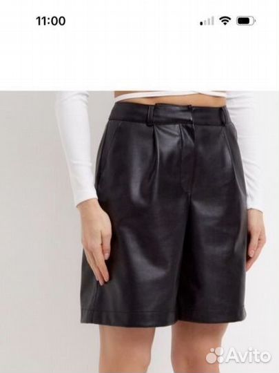 Шорты женские кожаные
