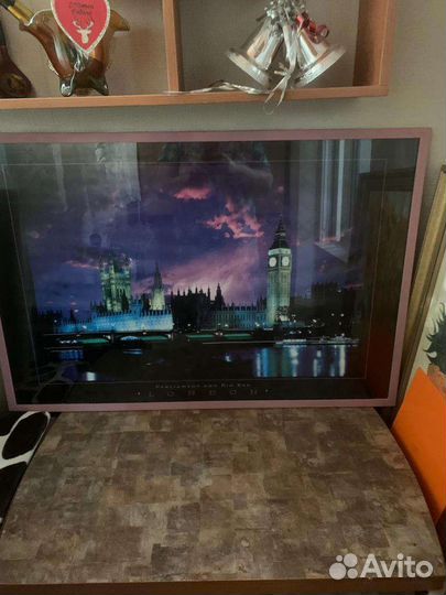 Постер Лондон в рамке со стеклом