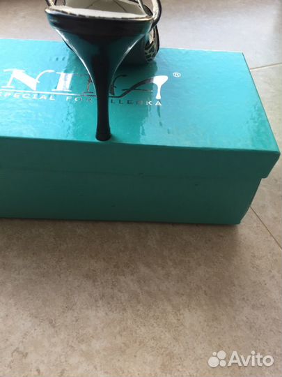 Туфли коллекционные из натуральной кожи с текстиле