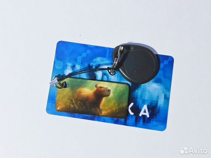 Брелок Тройка капибара в лесу