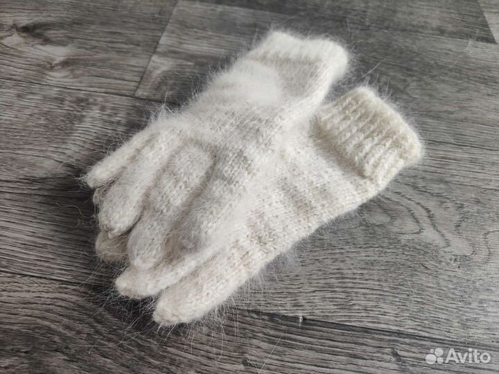Перчатки из собачьей шерсти ручная работа