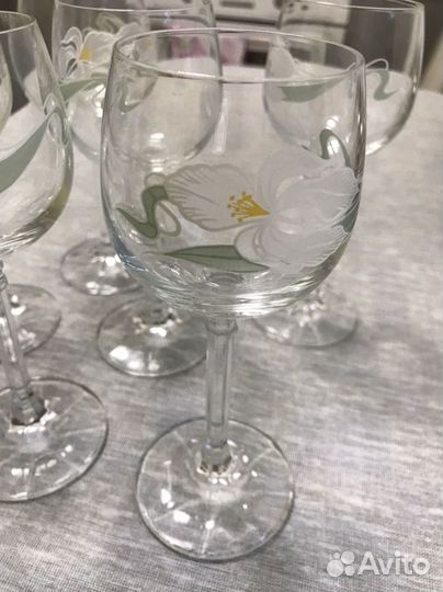 Бокалы для вина, хрустальное стекло, Богемия