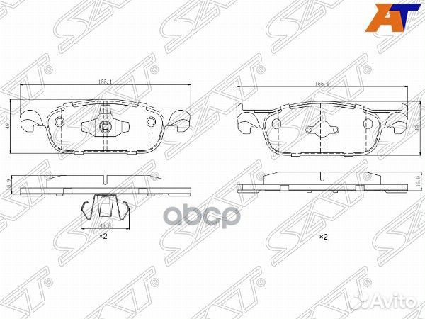 Колодки тормозные перед LADA X RAY/renault loga