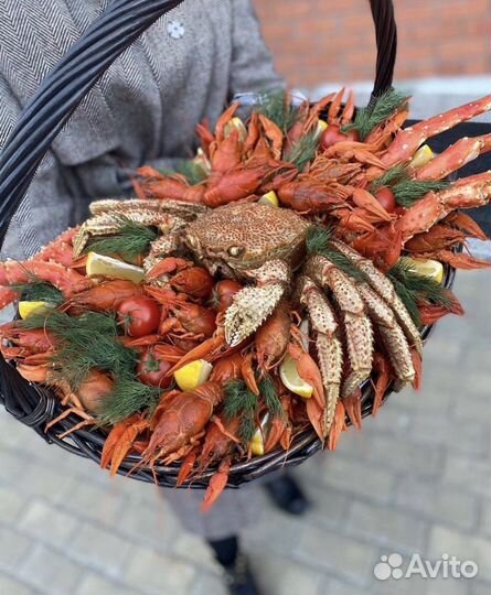 Букеты из раков/съедобные букеты/мужской букет