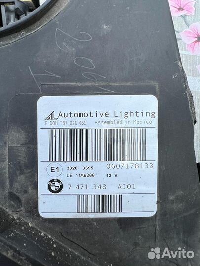 Led фара bmw x5 х6 f15 f16 на запчасти