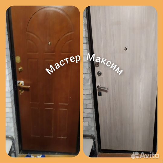 Ремонт дверей,установка замков-ручек,обшивка