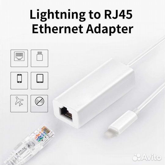 Переходник для iPhone/iPad с Ethernet RJ45 LAN