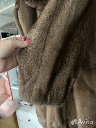 Шуба норковая с капюшоном 46 48
