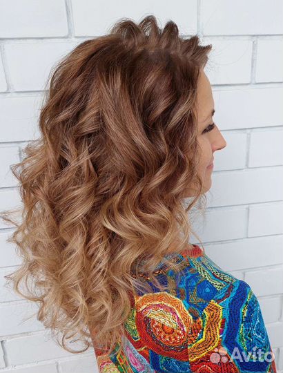 Прическа, укладка, локоны, косички
