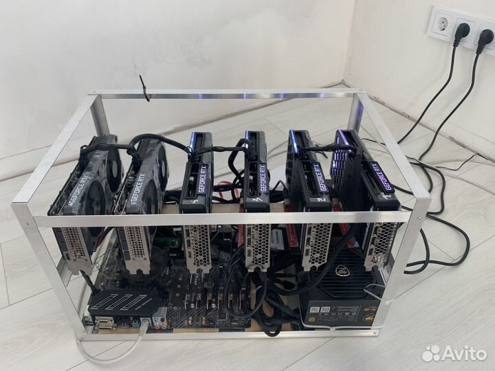 Майнинг ферма Geforce rtx 3060 ti риг