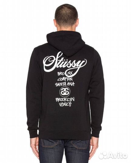 Худи на молнии Stussy