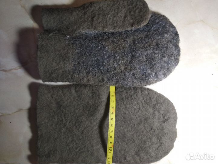 Варежки зимние из овечьей шерсти