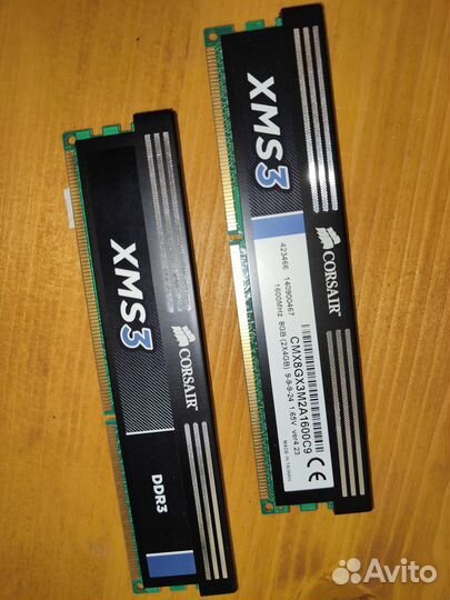 Оперативная память DDR3 8 гб Corsair 1600мгц