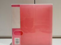 Визитница настольная на 160 карт пластик розовая
