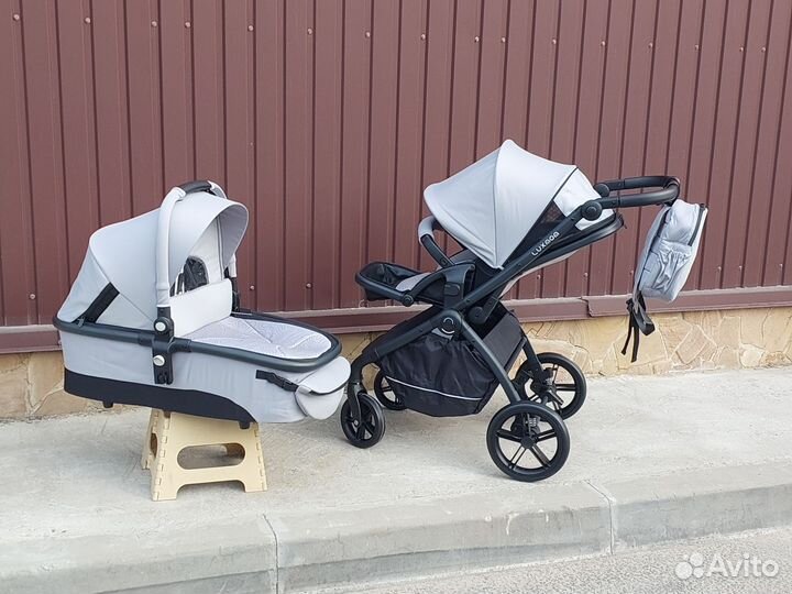 Коляска 2в1 Новая модульная (серый цвет)