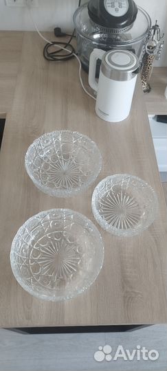 Салатники, фруктовницы, вазы хрустальные, СССР
