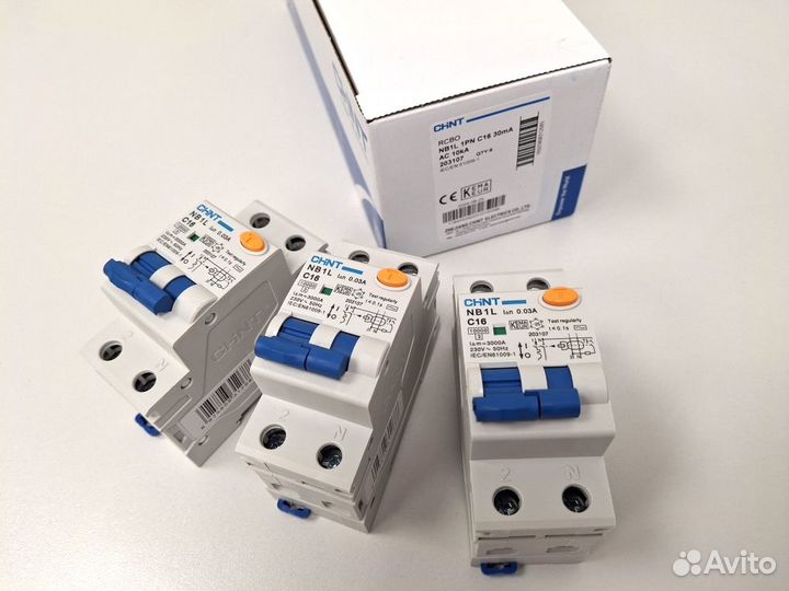 Дифференциальный автомат Chint NB1L 1P+N 16А C
