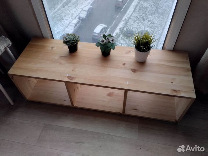 Стеллаж тумба 33*40*120 натуральное дерево