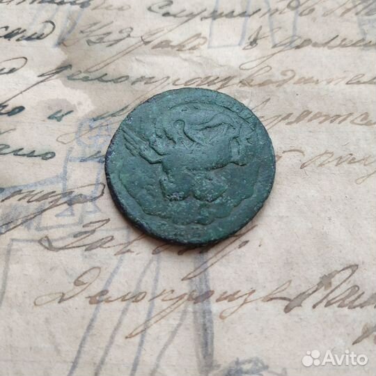 2 копейки 1759 двойной перечекан