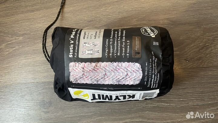 Надувной коврик klymit Static V Pink Camo