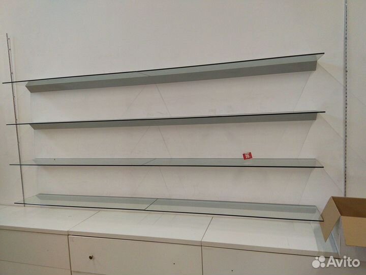 Надежная стеклянная полка 1250х300 7мм (8шт)