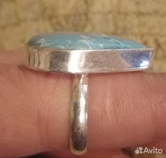 Комплект из натурального камня в серебре