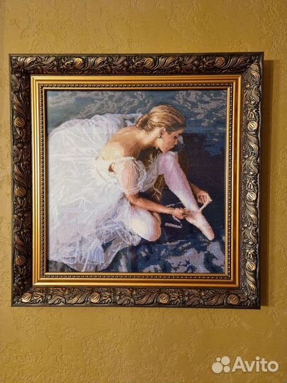 Картина ручной работы техника счетный крест