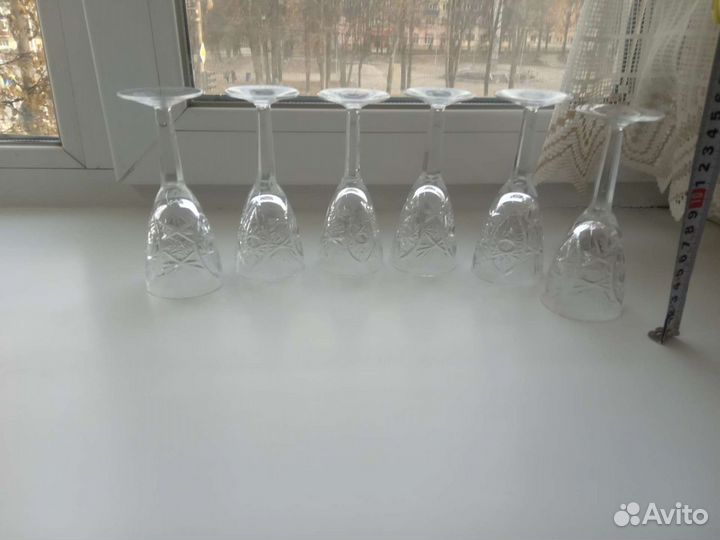 Хрусталь СССР, сервиз,6 штук,всё целое