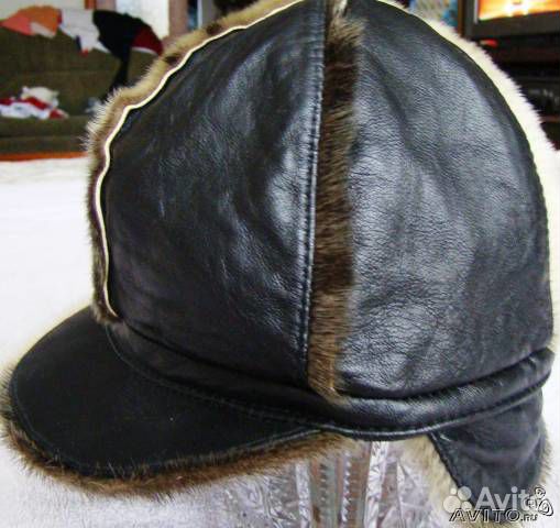 Шапка-кепка нат. кожа утепленная