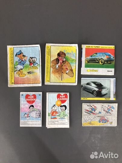 Вкладыши от жвачек