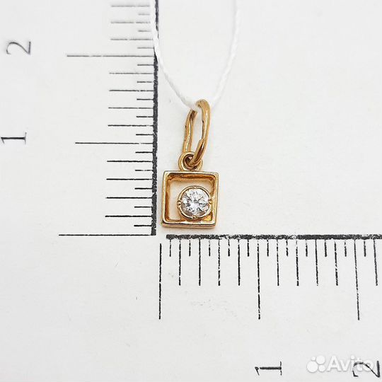 Золотая подвеска с фианитом (5040)