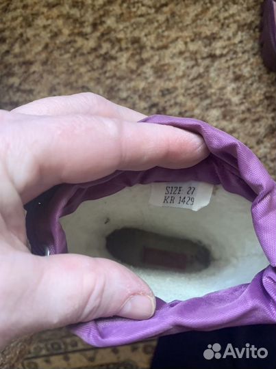 Сапожки теплые резина 27