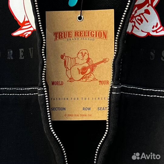 Зип худи supreme true religion оверсайз