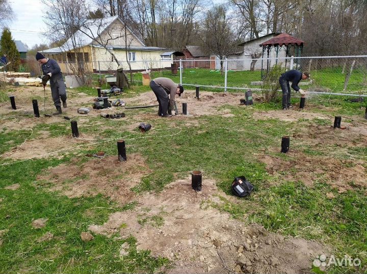 Свайно винтовой фундамент под ключ