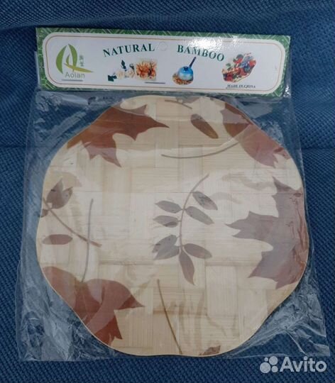 Новая подставка под горячее бамбук бежевая