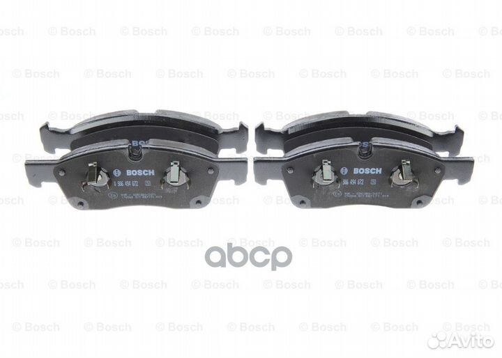 Колодки тормозные дисковые 0986494672 Bosch