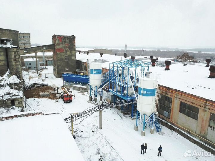 Бетонный завод Комета в зимнем варианте