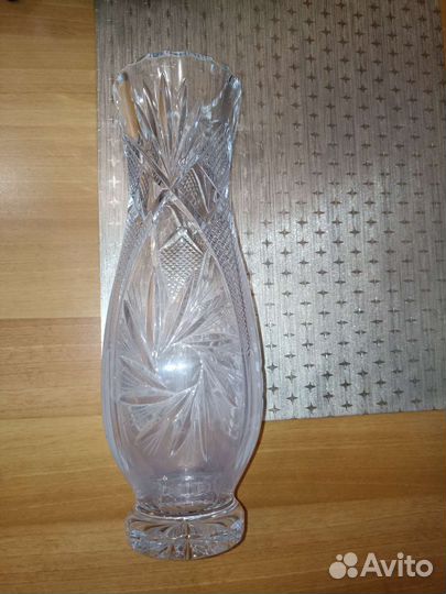 Большая хрустальная ваза 30 см