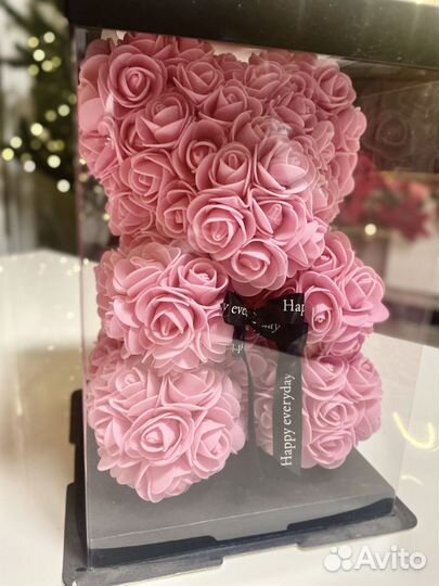 Мишка из роз 20см