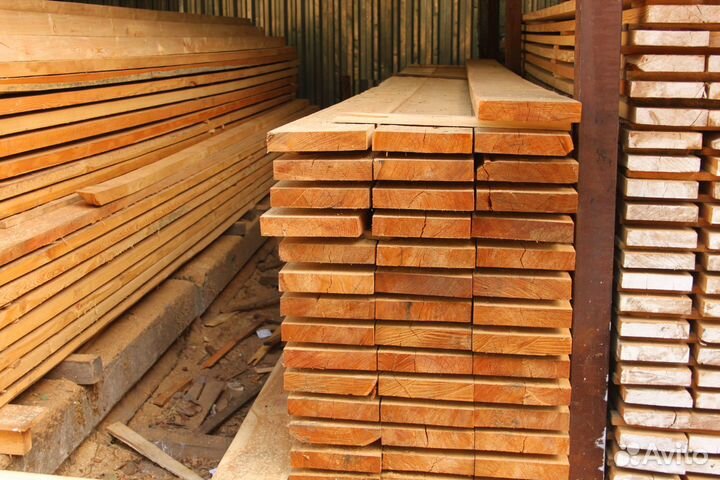 Доска обычная обрезная лиственница 40х150х6000мм