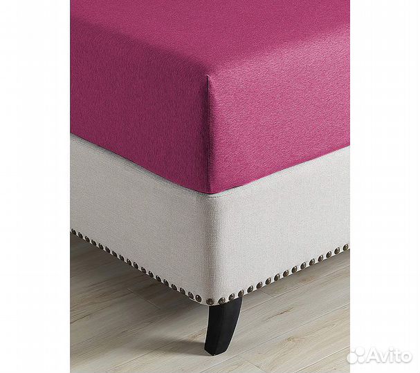 Простынь GoodNight Трикотаж 200х200х20 Бордо на ре