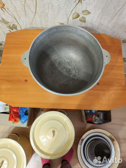 Чугунные советские казан, чугунок, жаровня