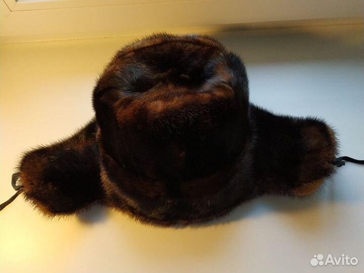 Норковая шапка мужская ушанка