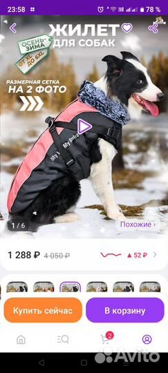 Жилет теплый для собак