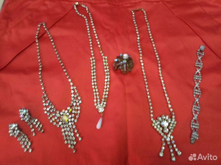 Колье Чехия винтаж и много бижутерии СССР