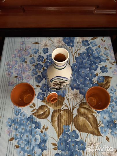 Графин и два стакана керамика СССР