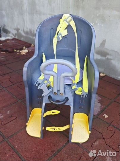 Детское кресло на велосипед на раму