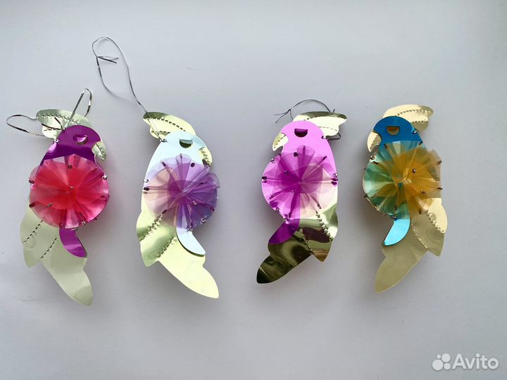 Елочные игрушки 1989 СССР попугаи